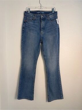 Old Navy Women's Sz 10 Light Blue Extra High-Rise Kicker Boot-Cut Jeans